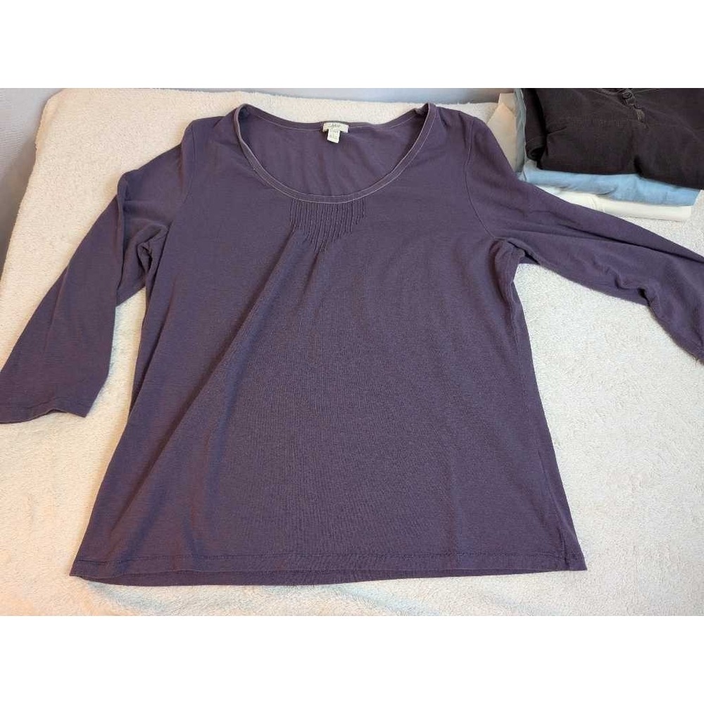 J. Jill Lot of 4 Tops Women's Large Henley V-Neck Stretch Casual - Picture 15 of 16